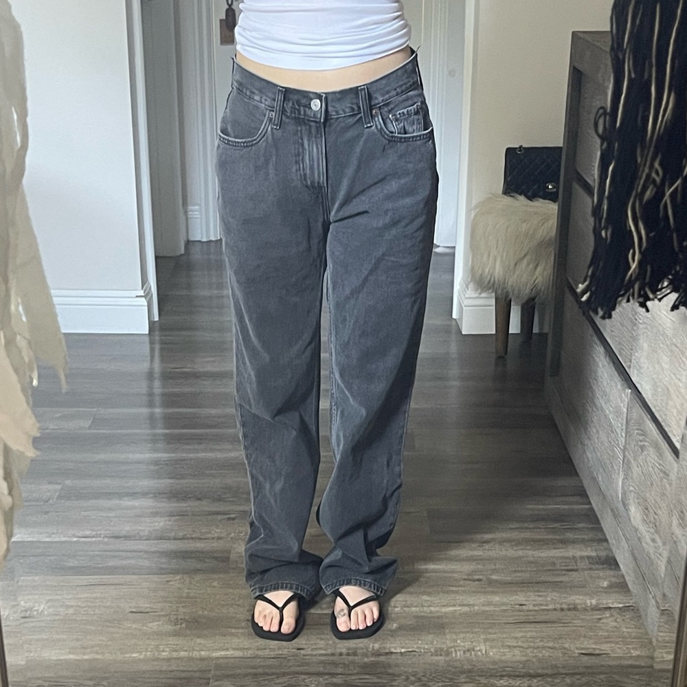 Levi’s Low Pro Off Black Boyfriend Denim Jeans Relaxed Straight Leg Baggy 26